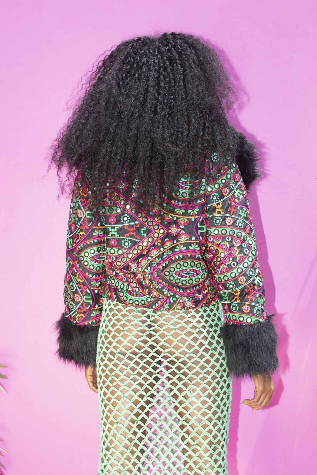 CAYOTE Afghan Bomber Jacket - Rainbow mirror