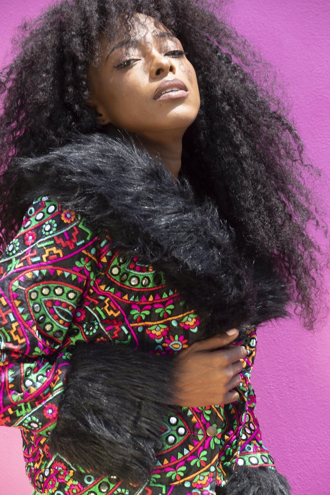 CAYOTE Afghan Bomber Jacket - Rainbow mirror