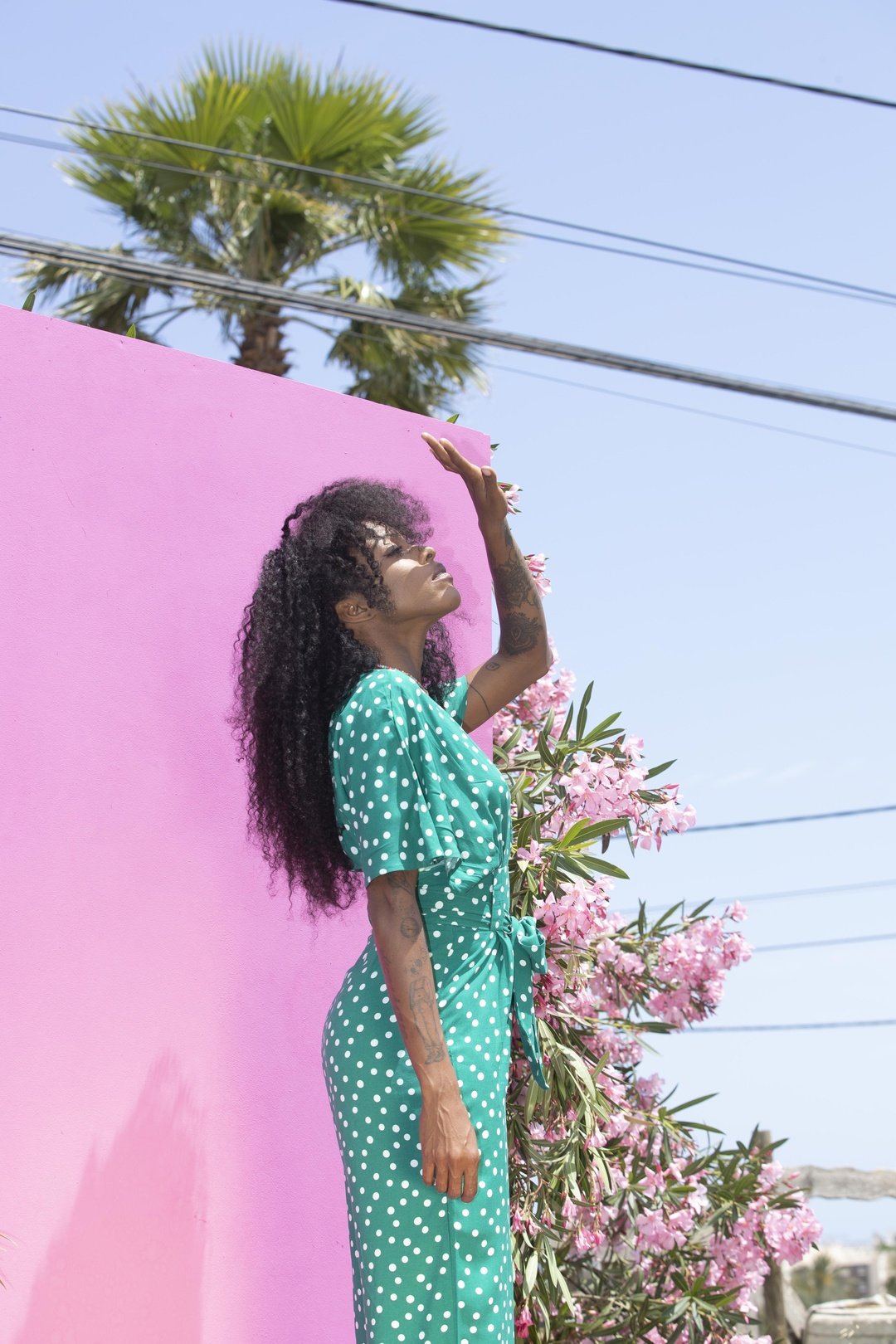TINA Jumpsuit Jade polkadot