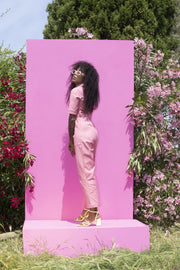 HEIDI Retro Jumpsuit - Pink