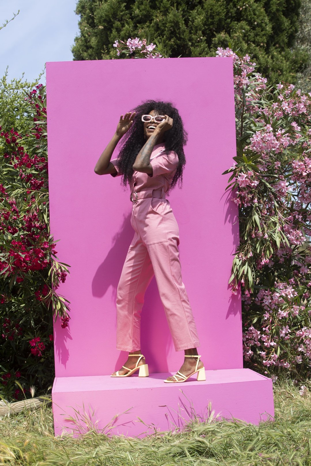 HEIDI Retro Jumpsuit - Pink