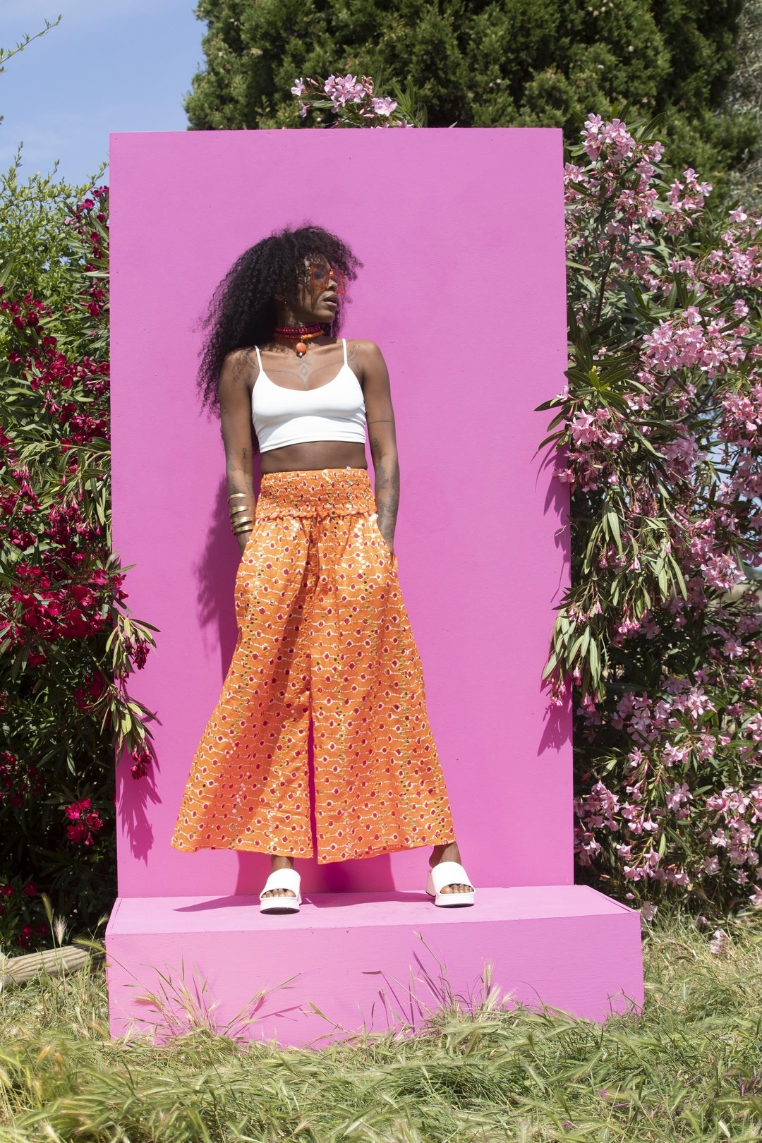 Wide Boi Pants - Orange Tiedye mirror