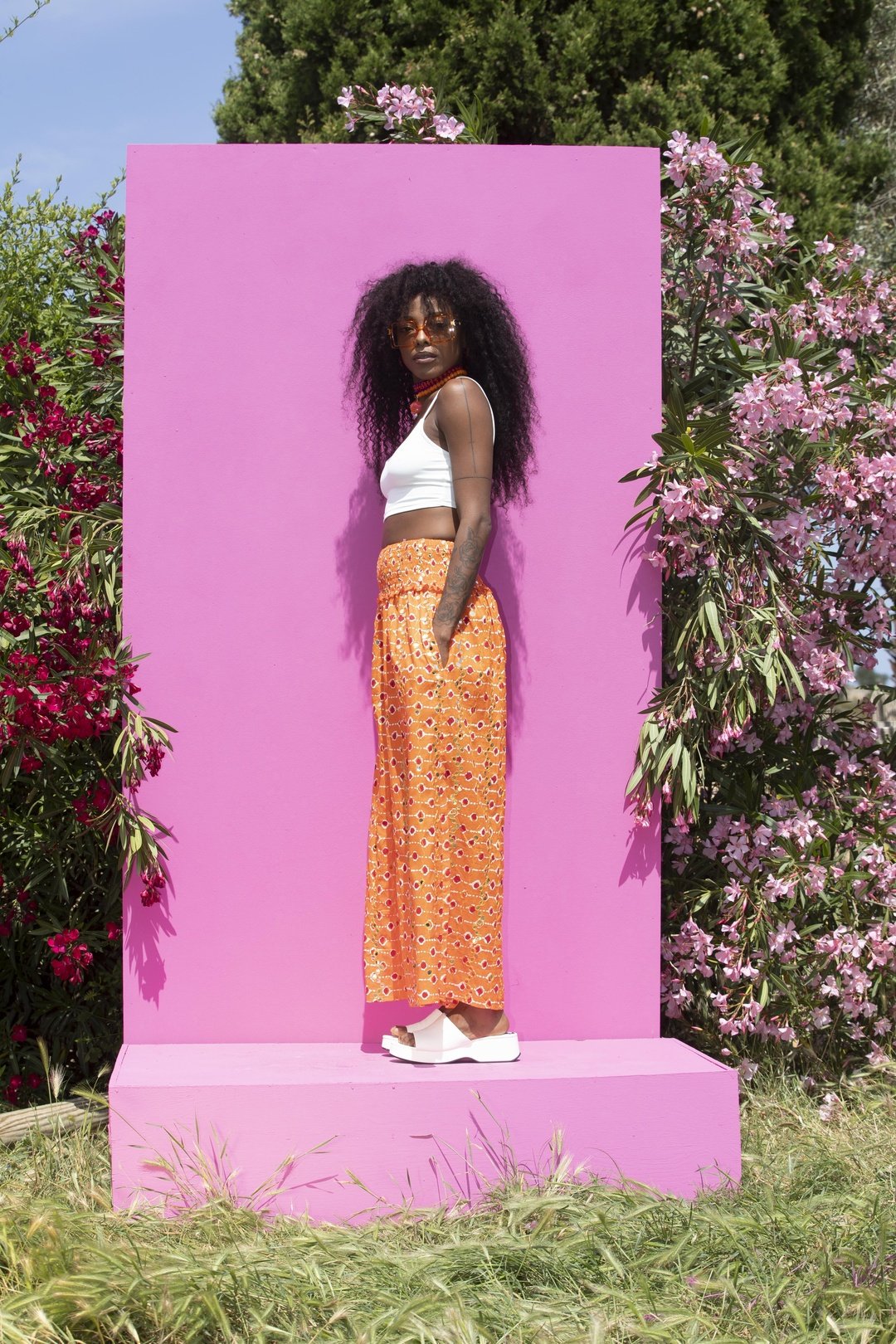 Wide Boi Pants - Orange Tiedye mirror