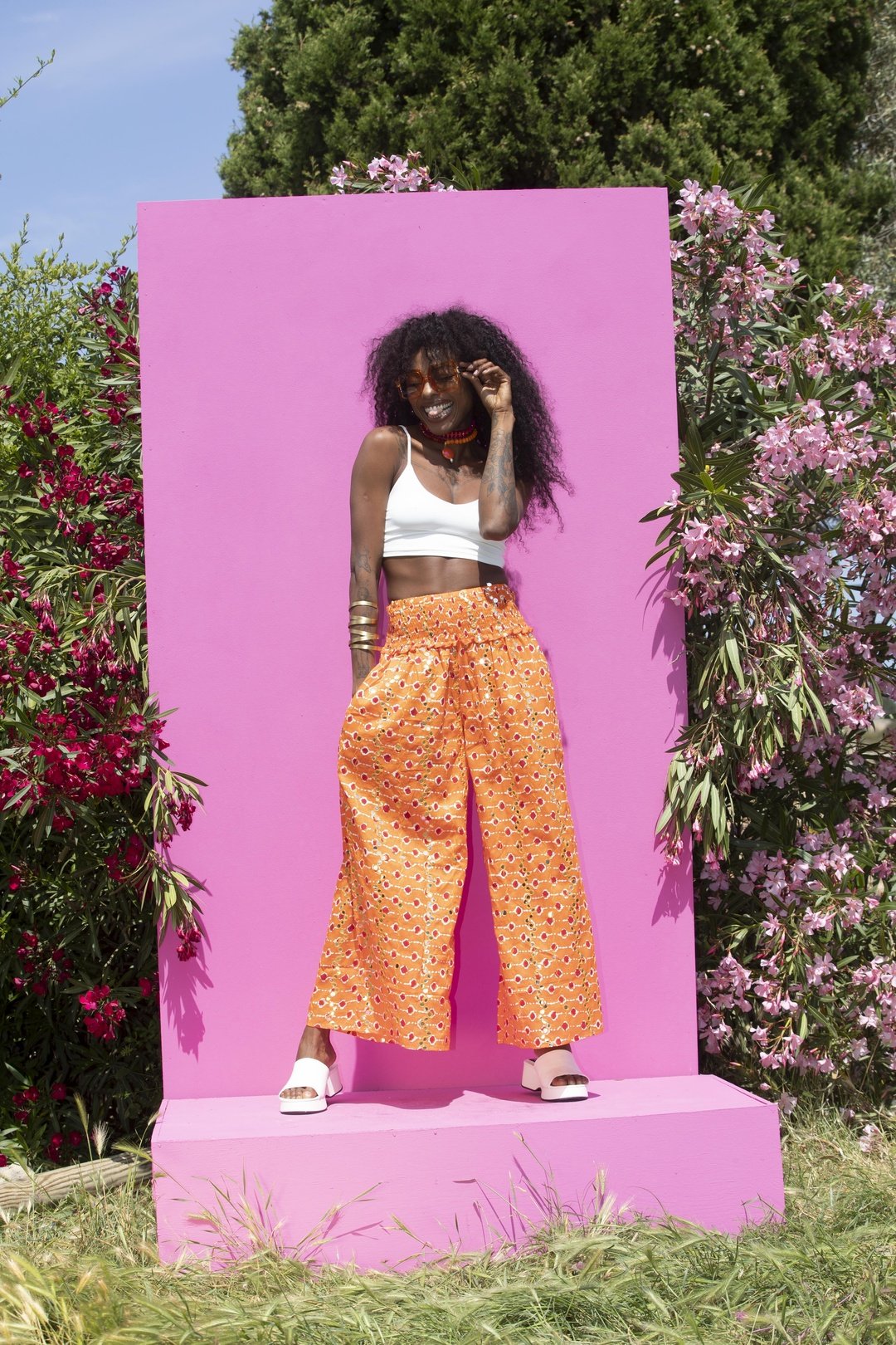 Wide Boi Pants - Orange Tiedye mirror