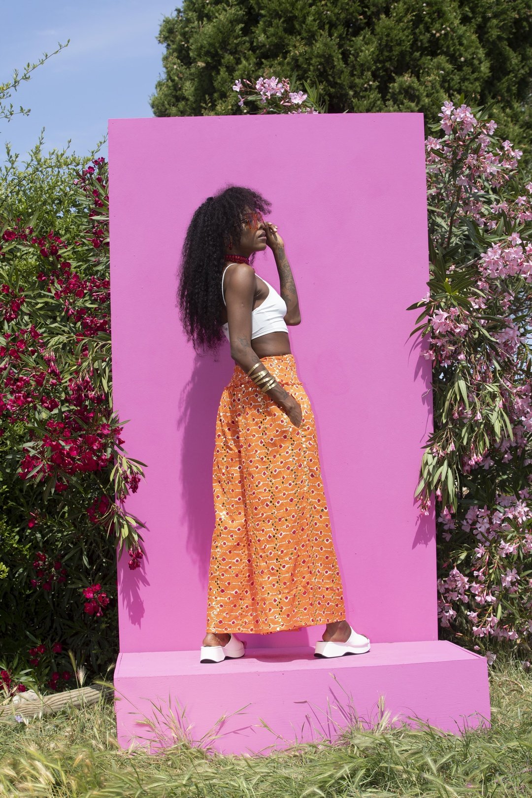 Wide Boi Pants - Orange Tiedye mirror