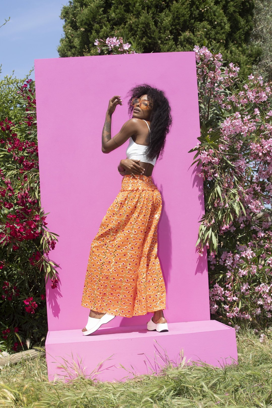Wide Boi Pants - Orange Tiedye mirror