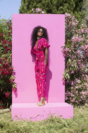 TINA Jumpsuit Hot Pink Mirror