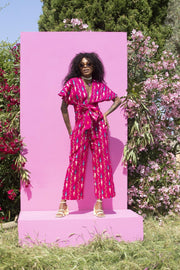 TINA Jumpsuit Hot Pink Mirror