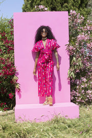 TINA Jumpsuit Hot Pink Mirror