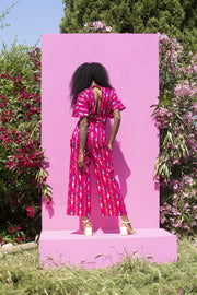 TINA Jumpsuit Hot Pink Mirror