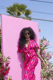 TINA Jumpsuit Hot Pink Mirror