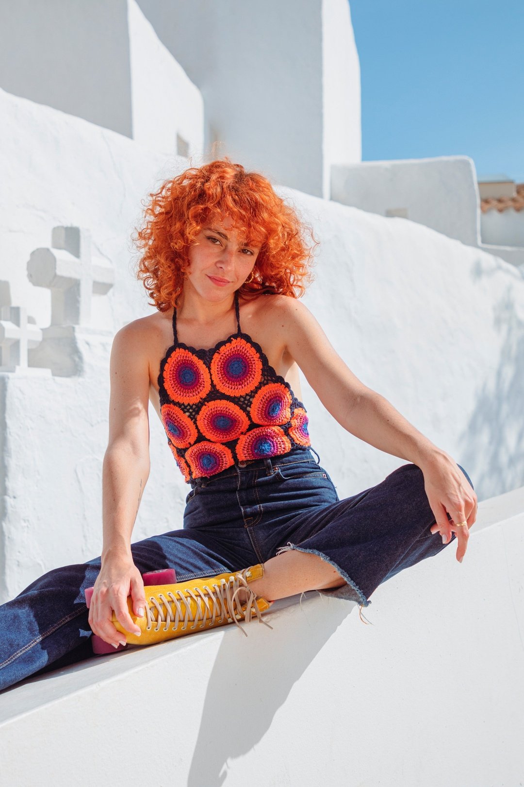 Woodstock Crochet Halter - Navy