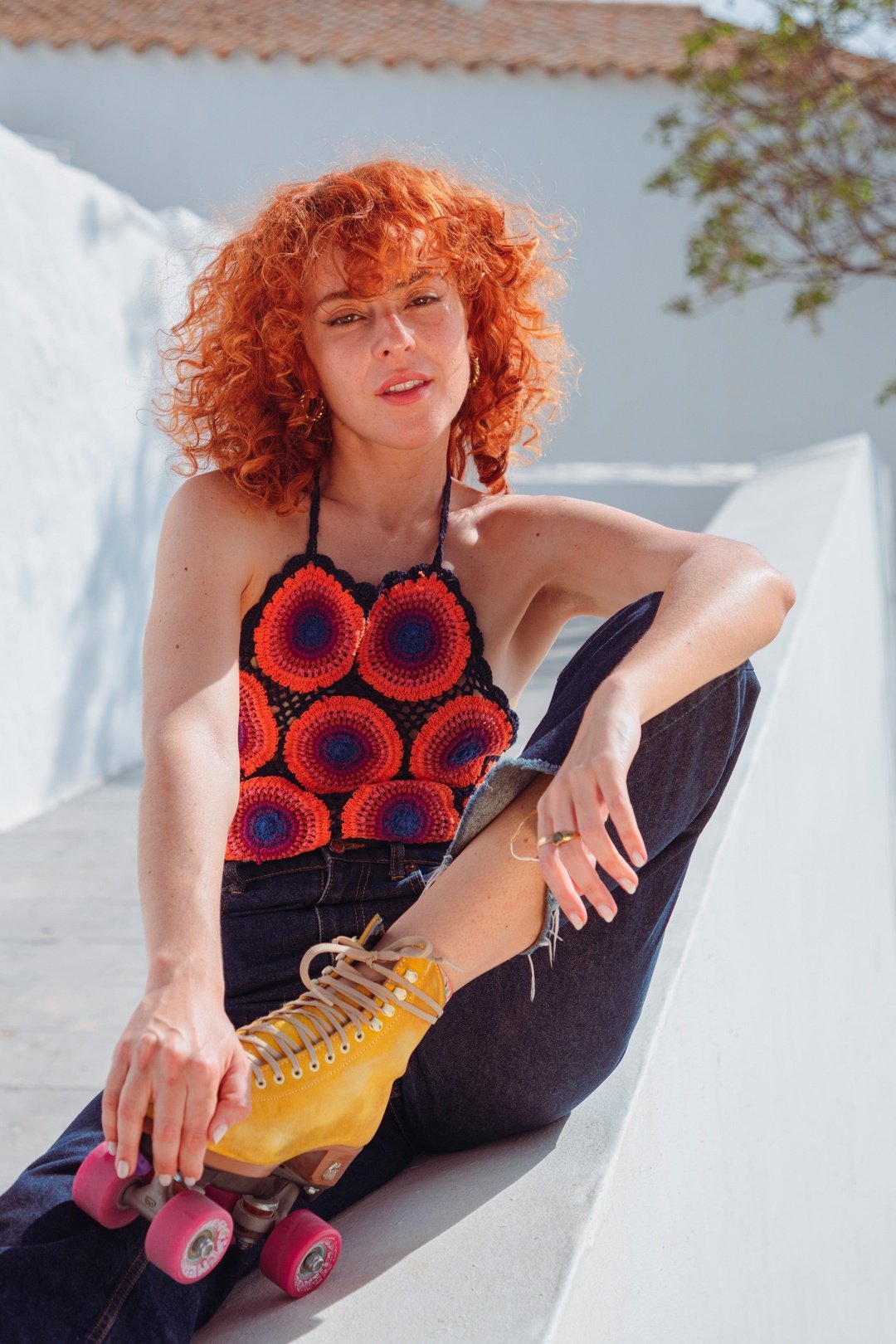 Woodstock Crochet Halter - Navy