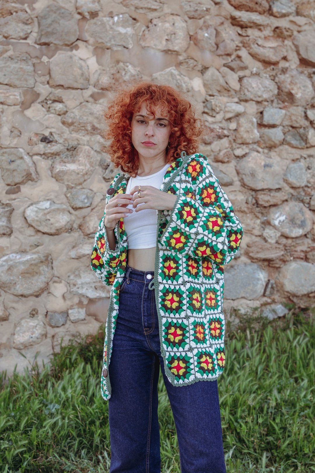 OZZIE granny square crochet hoodie