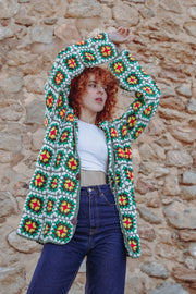 OZZIE granny square crochet hoodie