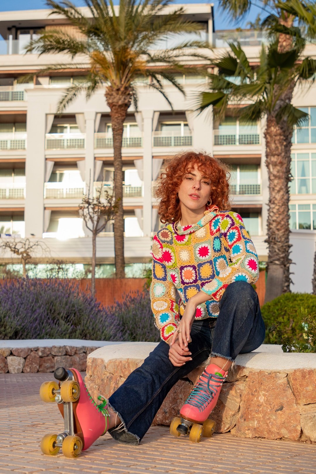 Shelly Floral Crochet Jumper - Cream