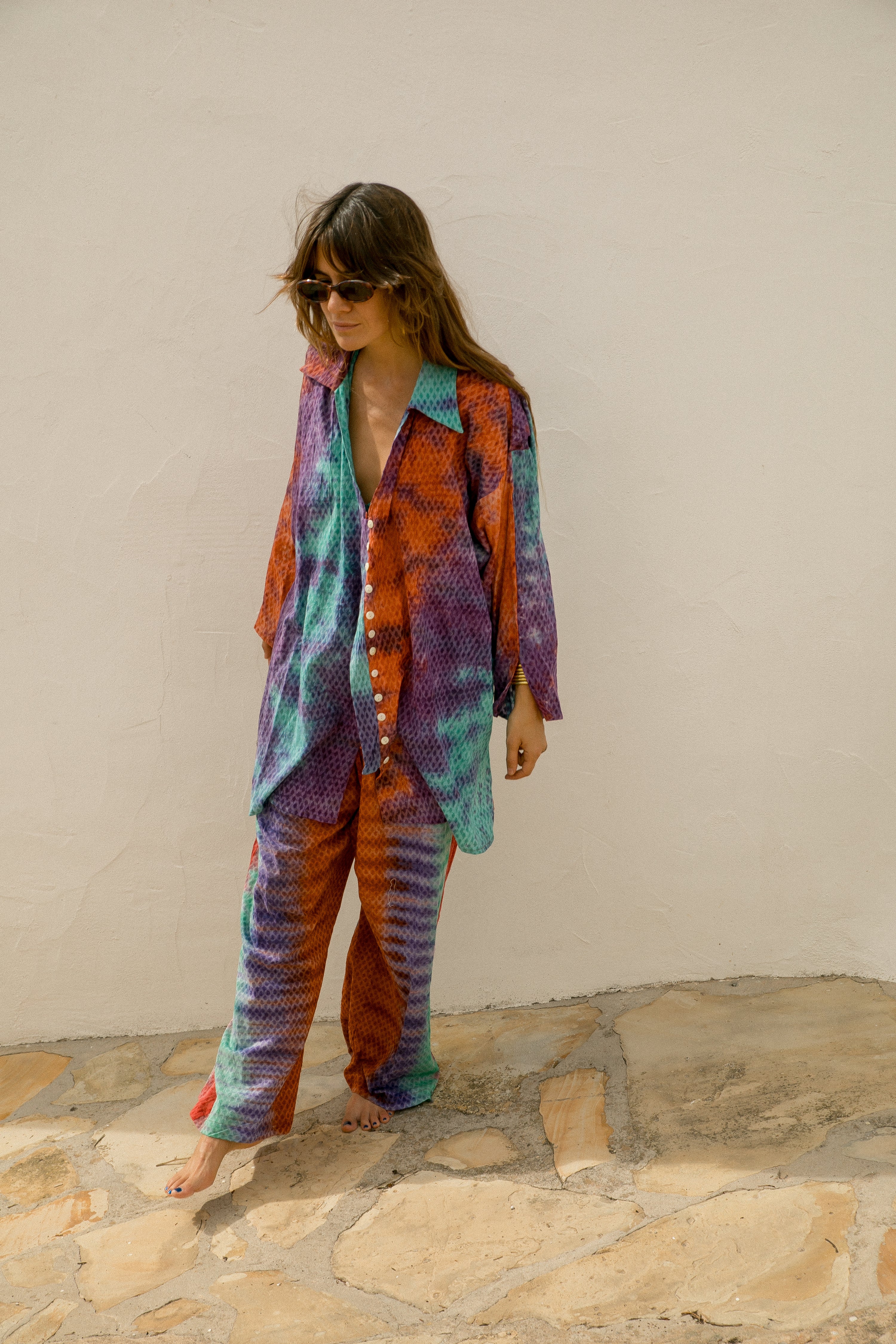 LOUNGE SET Trousers - Rainbow Tiedye