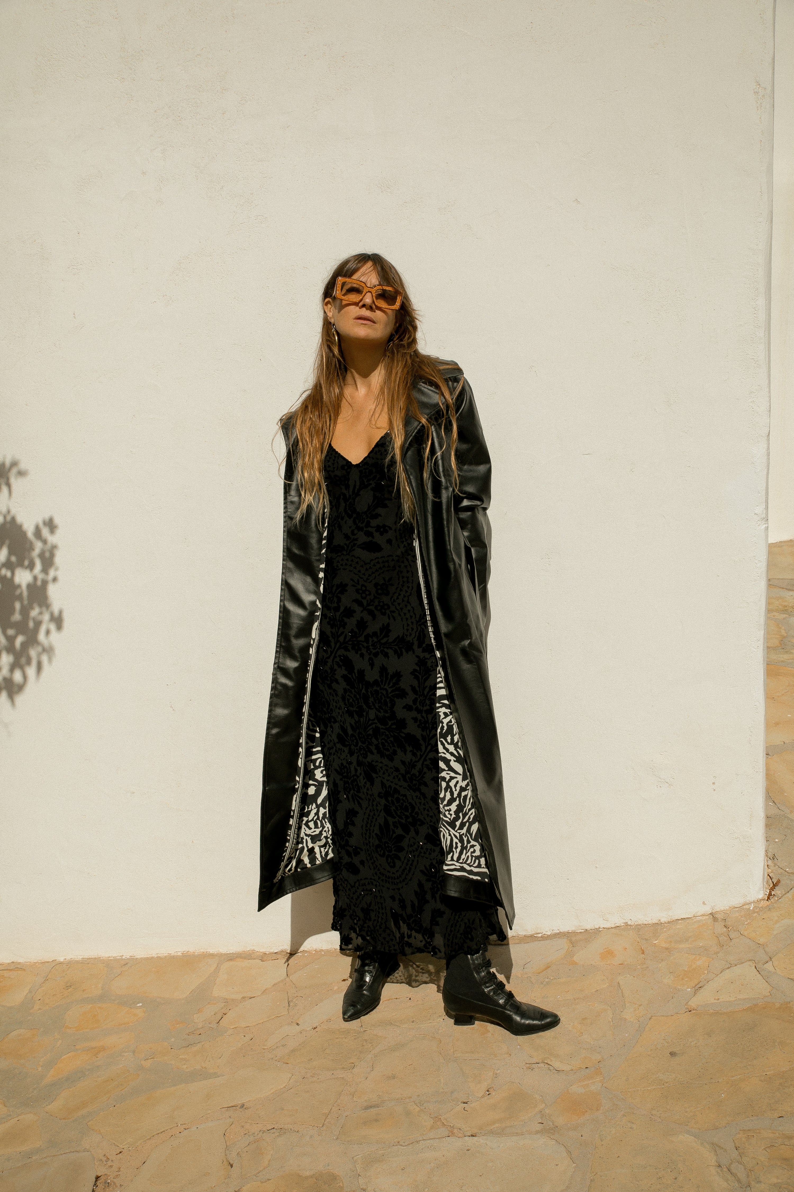 The Neo Pleather coat - Black