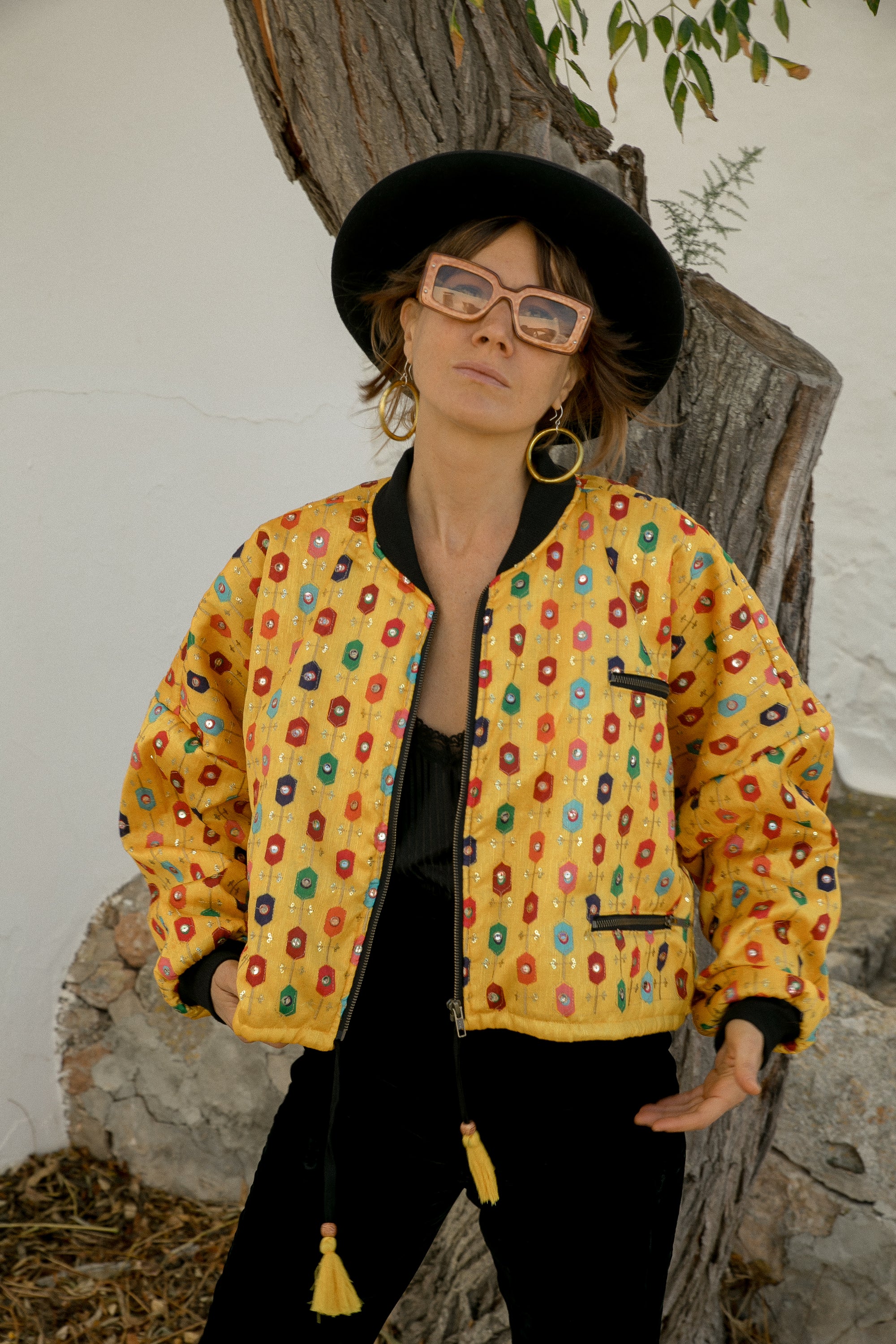 JANA Bomber - Yellow Rainbow Mirror