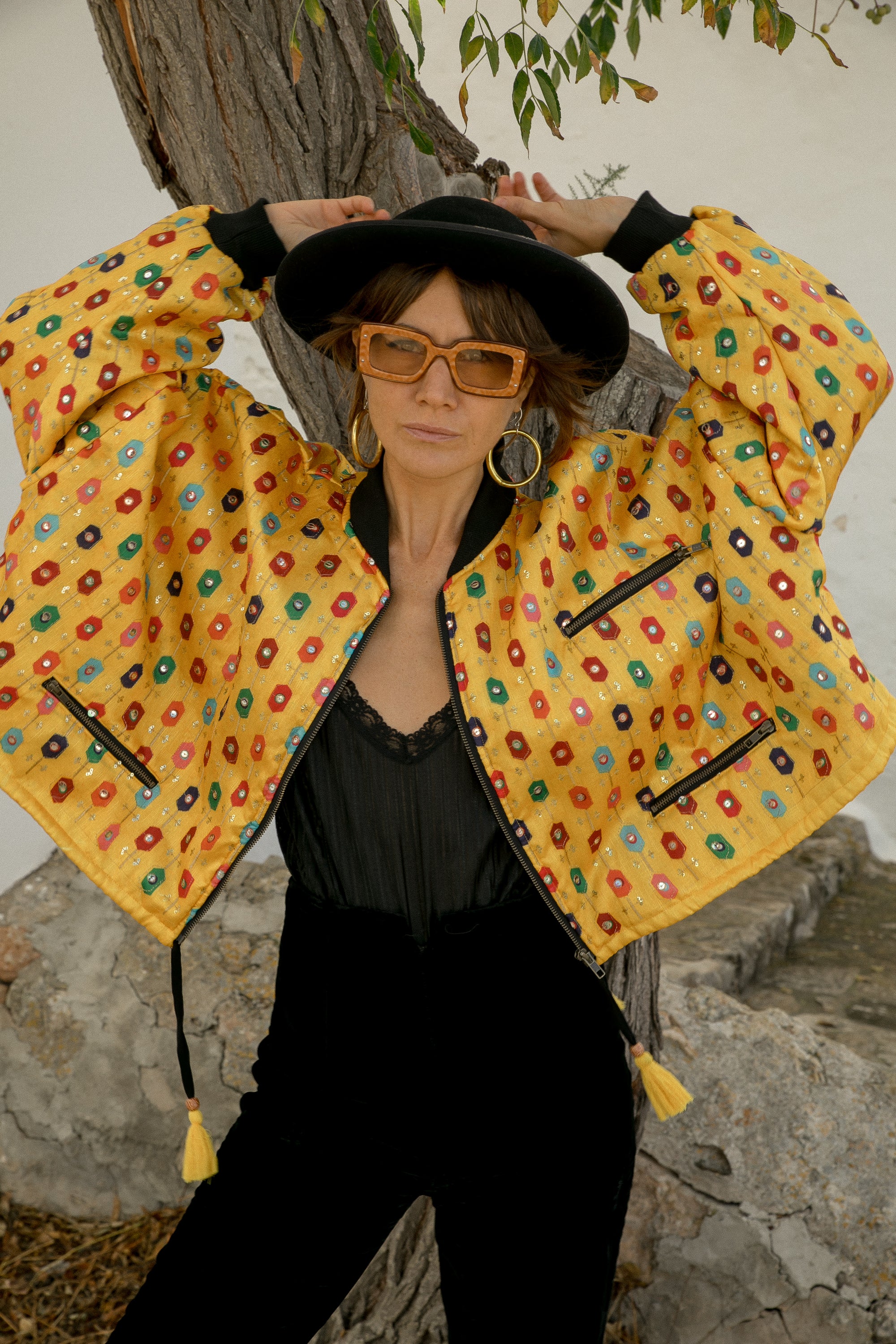 JANA Bomber - Yellow Rainbow Mirror