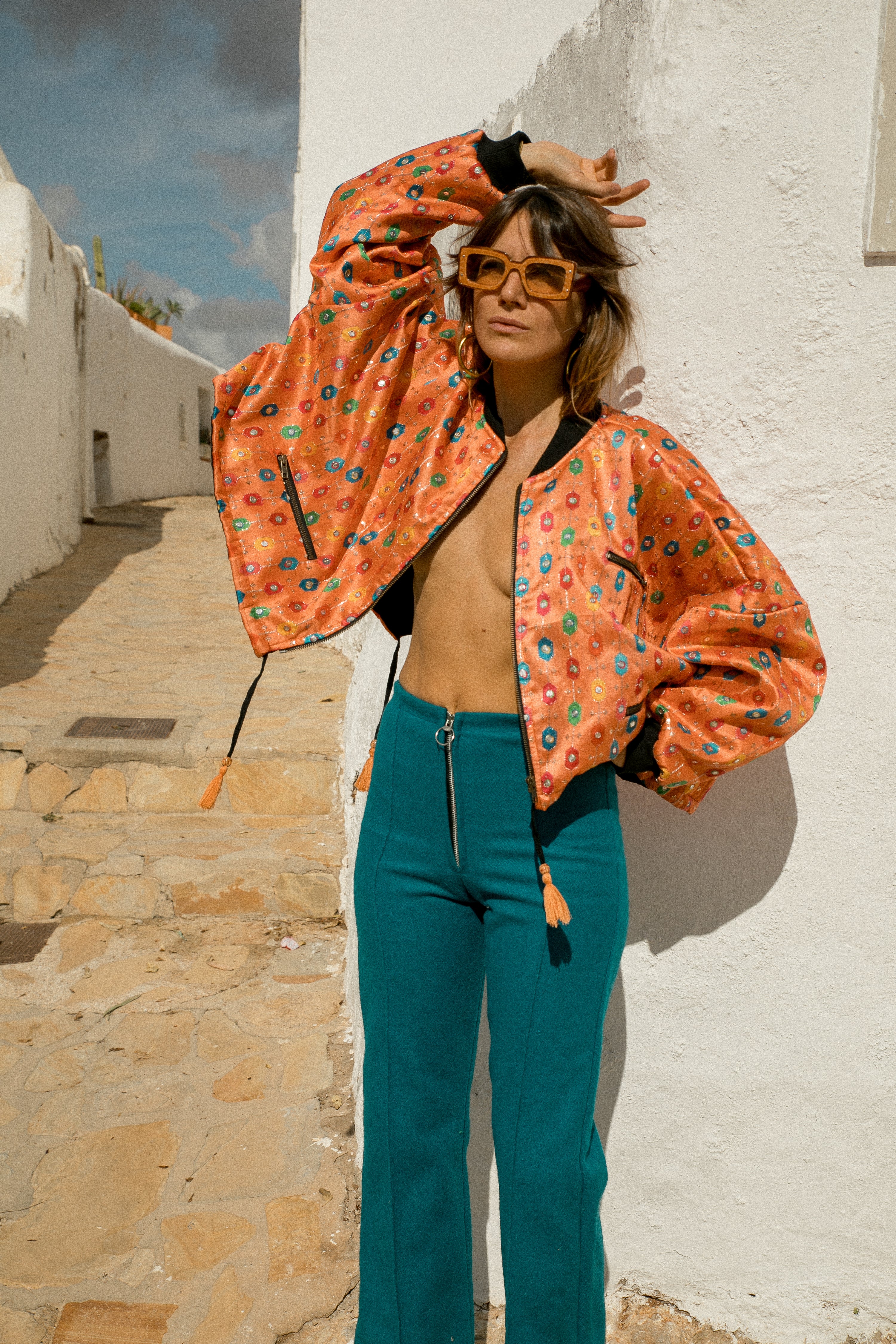JANA Bomber - Peach Rainbow Mirror