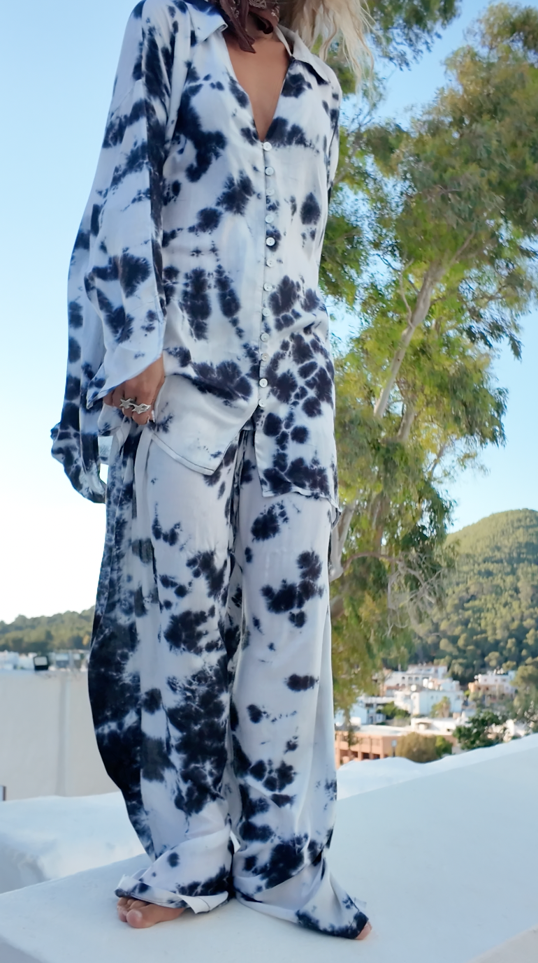 'Rosello ' LOUNGE SET Trousers - Black and white