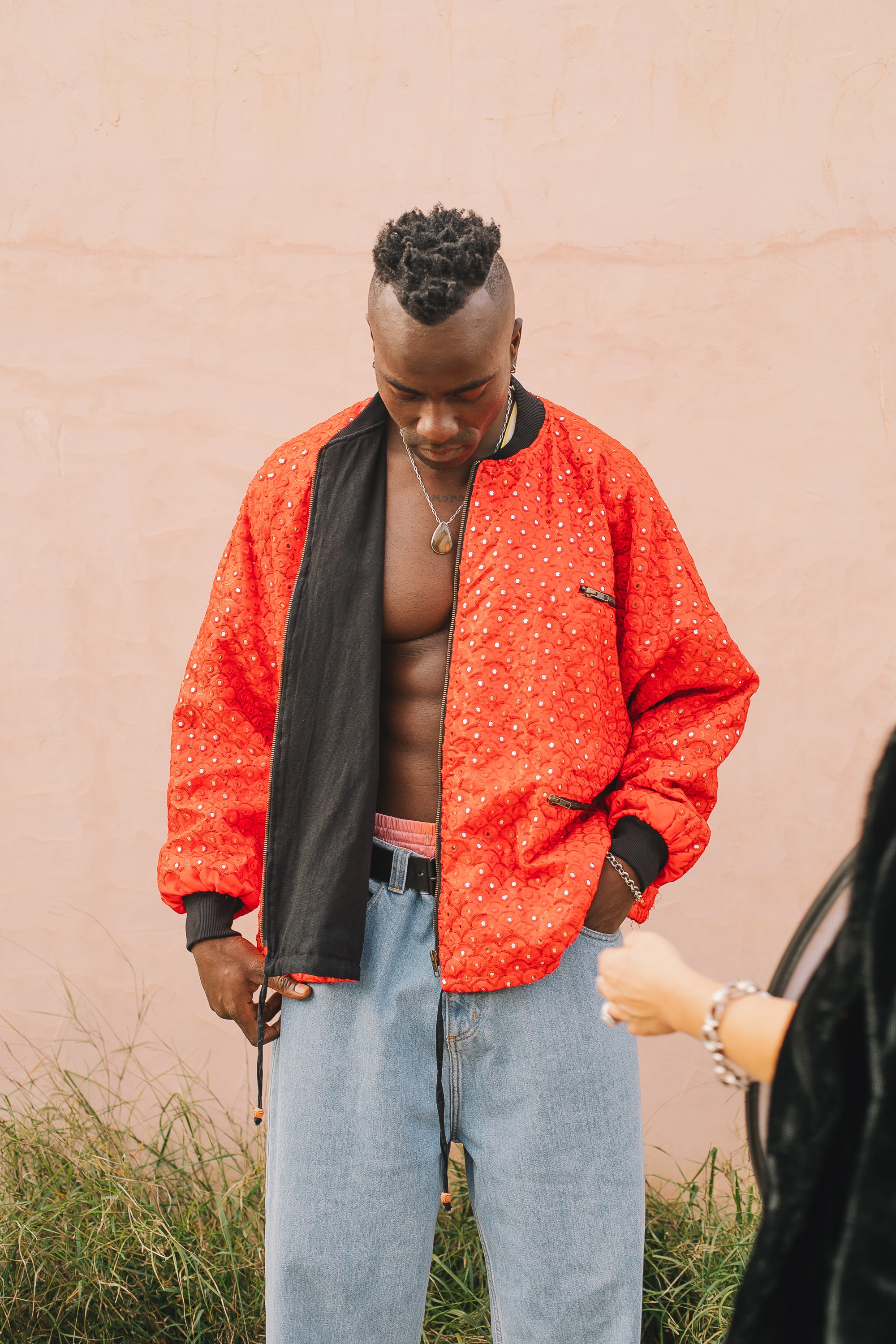 Noah Bomber Jacket Red mirrors