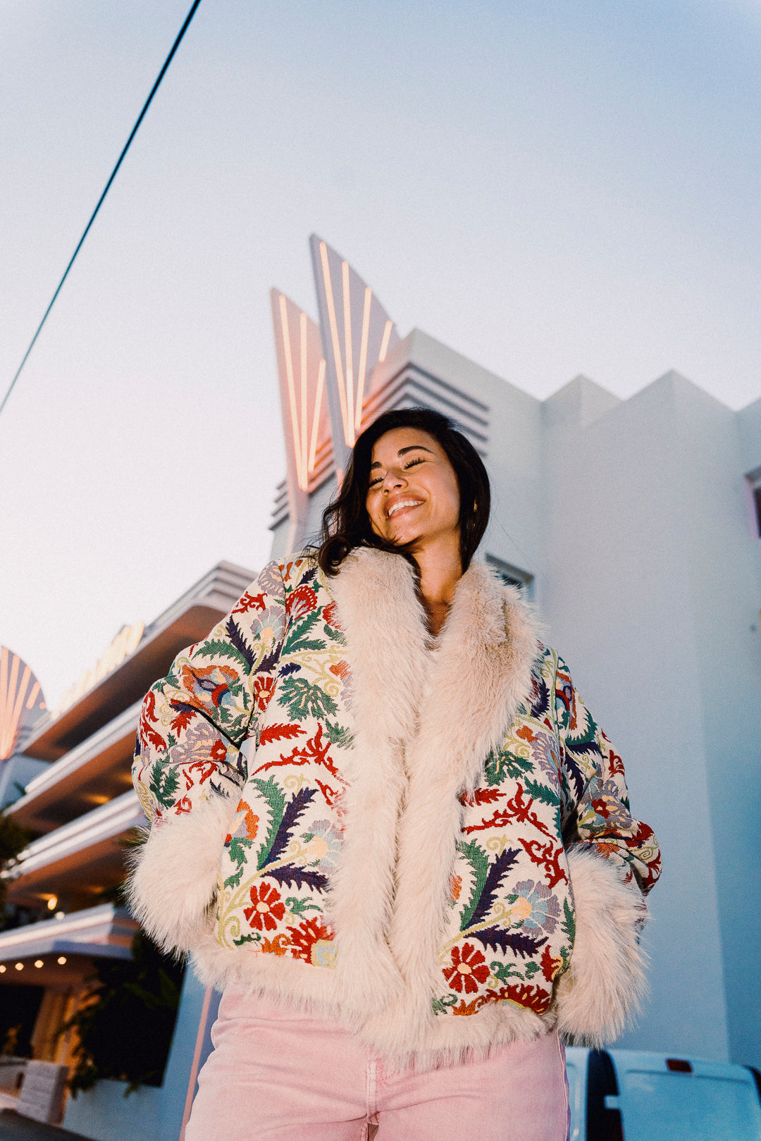 Bridget Rose Floral Cropped Jacket