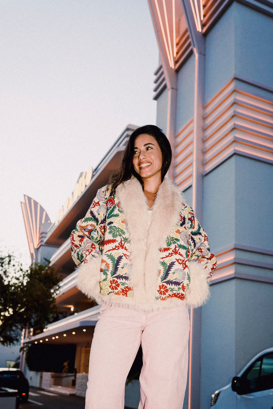 Bridget Rose Floral Cropped Jacket