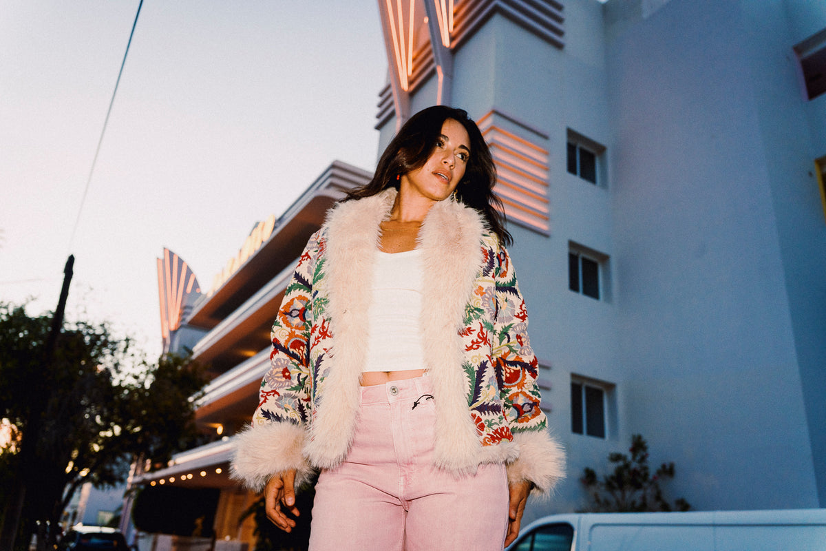 Bridget Rose Floral Cropped Jacket