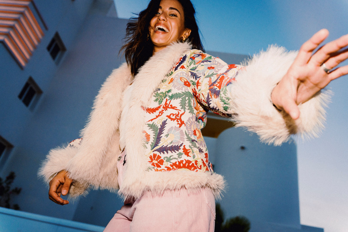 Bridget Rose Floral Cropped Jacket