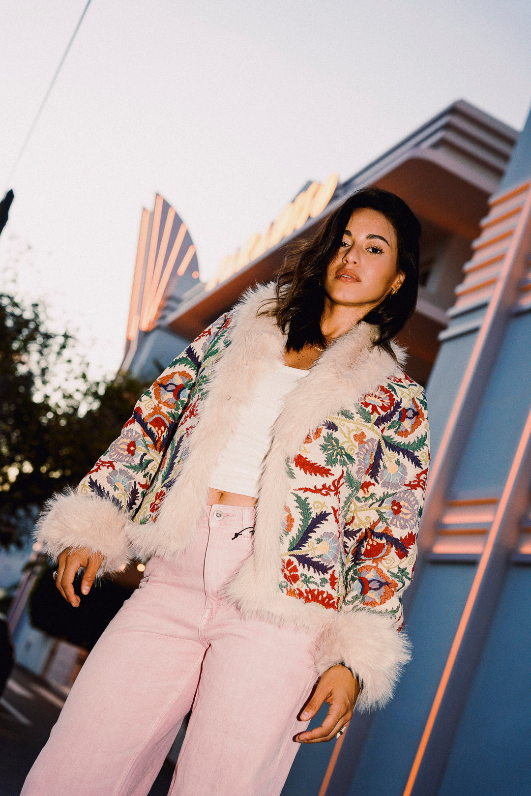 Bridget Rose Floral Cropped Jacket