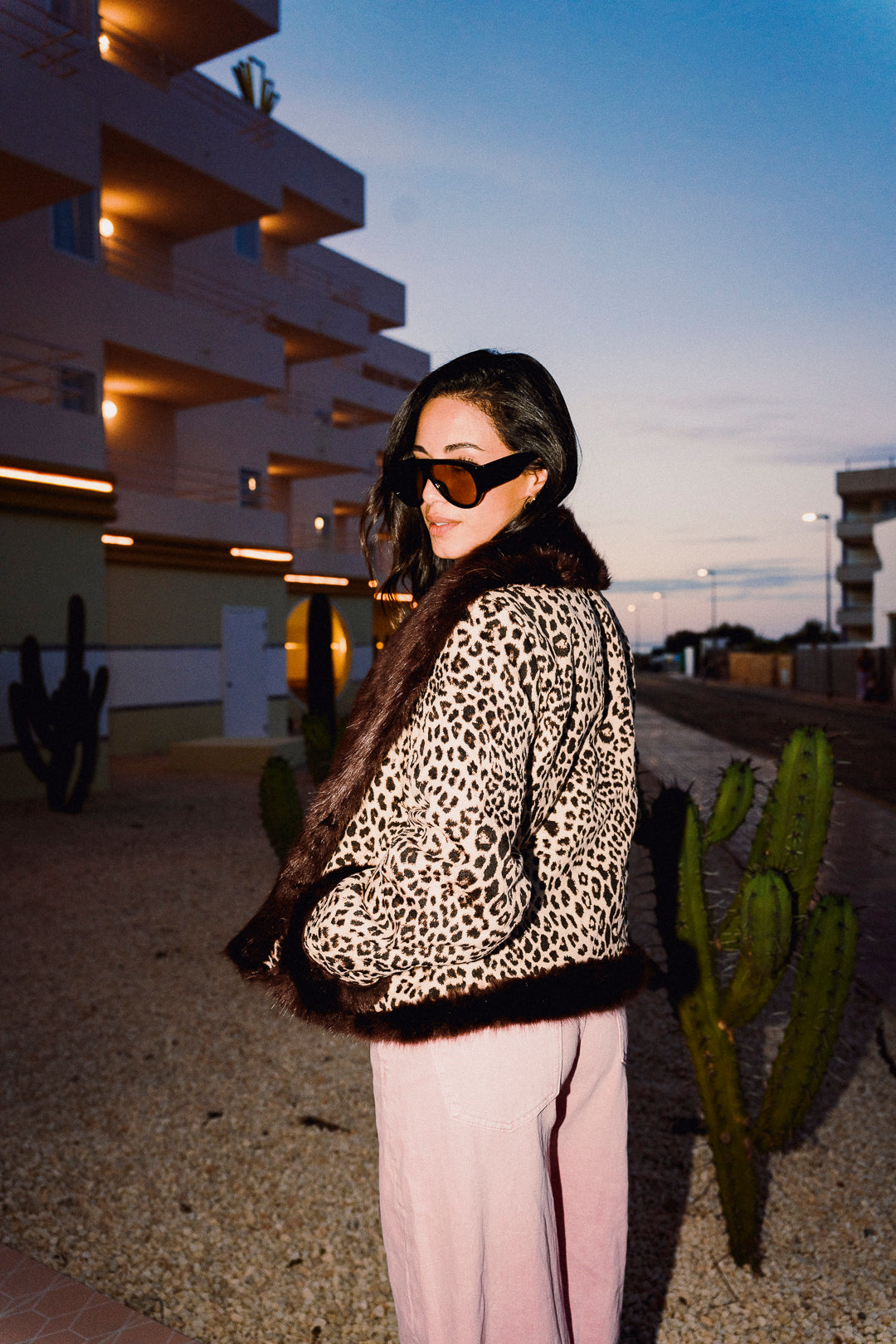 Roxy Leopard Penny Lane Cropped Jacket