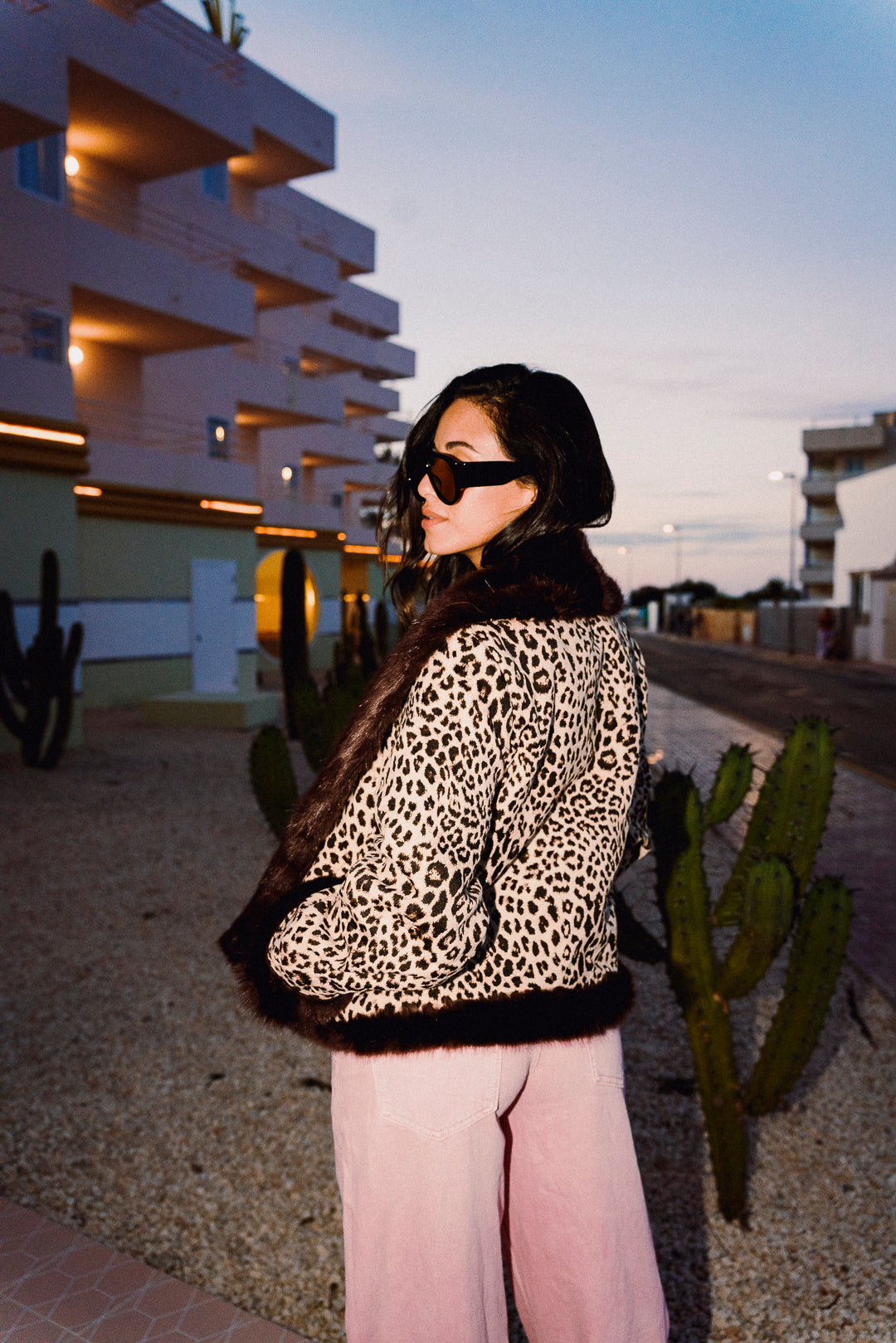 Roxy Leopard Penny Lane Cropped Jacket