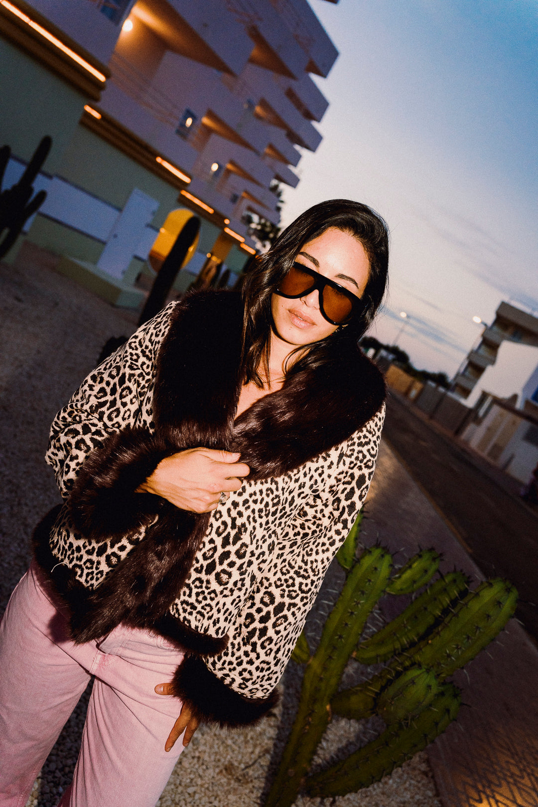 Roxy Leopard Penny Lane Cropped Jacket