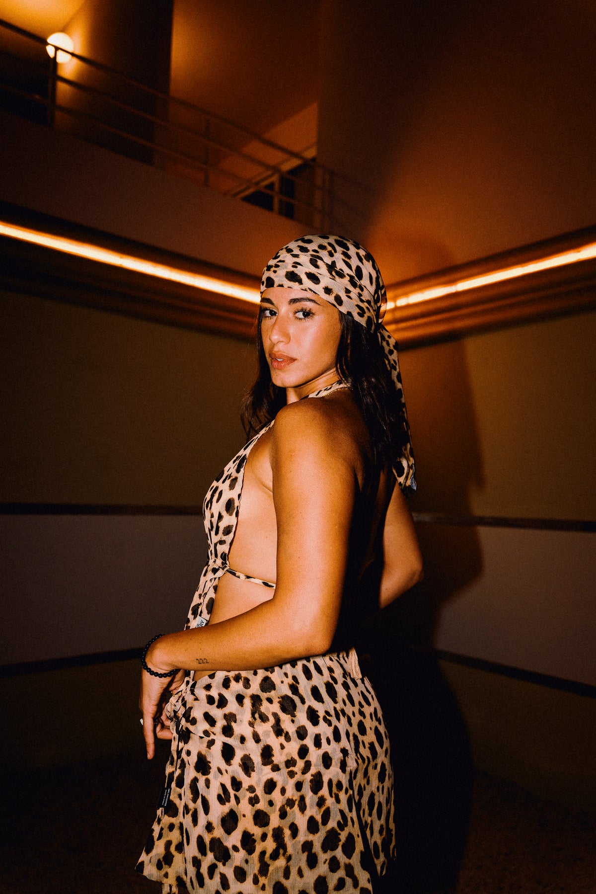 CHICHI Cheetah Tie-Side Mini Skirt