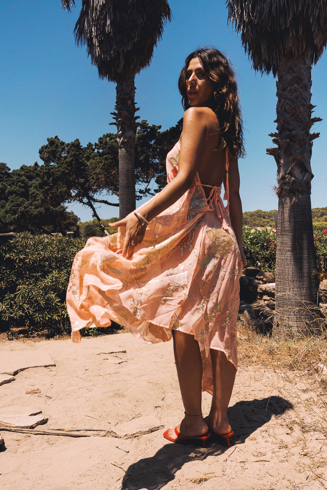 Ariella Maxi Dress Peach OOTO CLOTHING Ariella Maxi Dress Peach OOTO CLOTHING