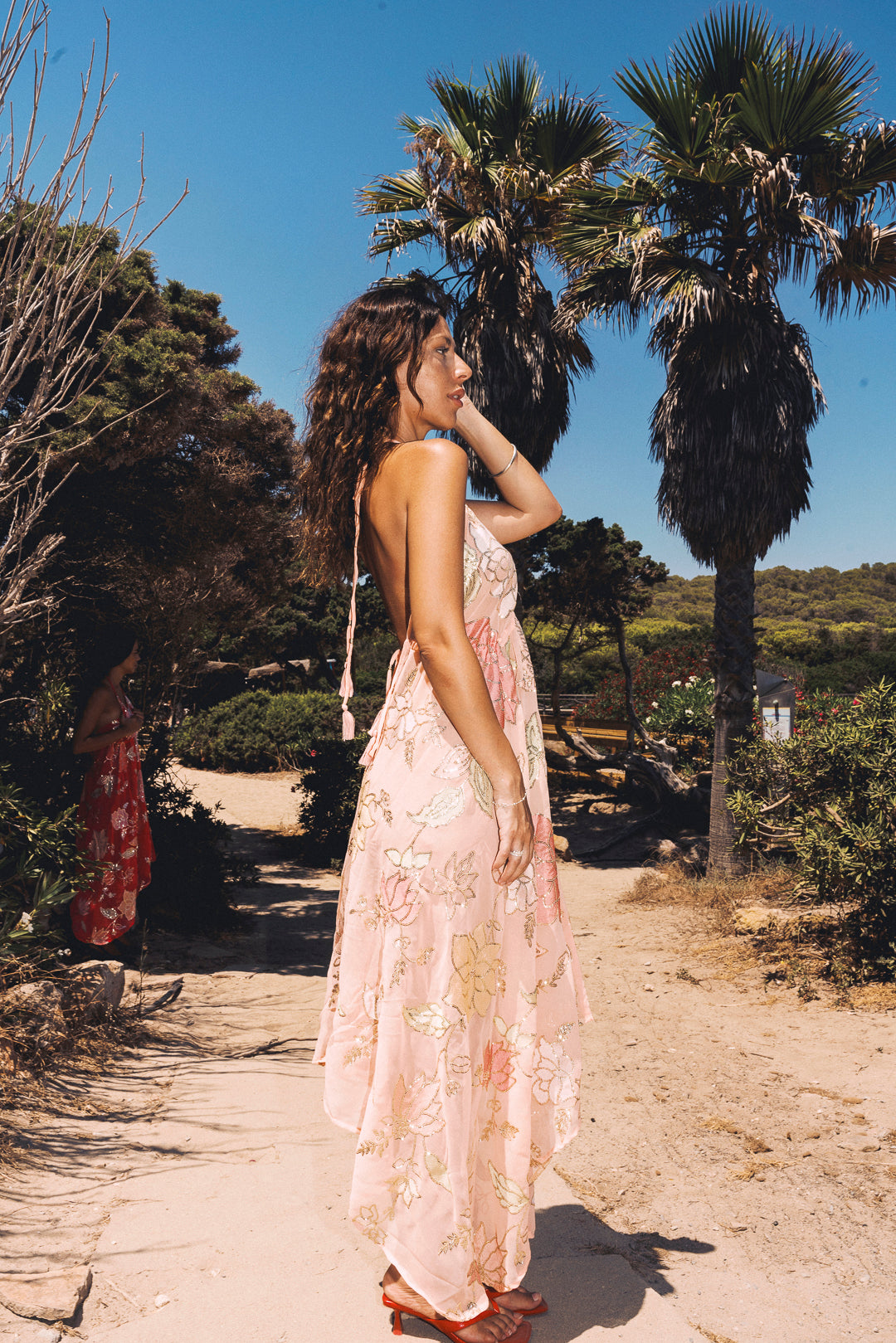 Ariella Maxi Dress — Peach