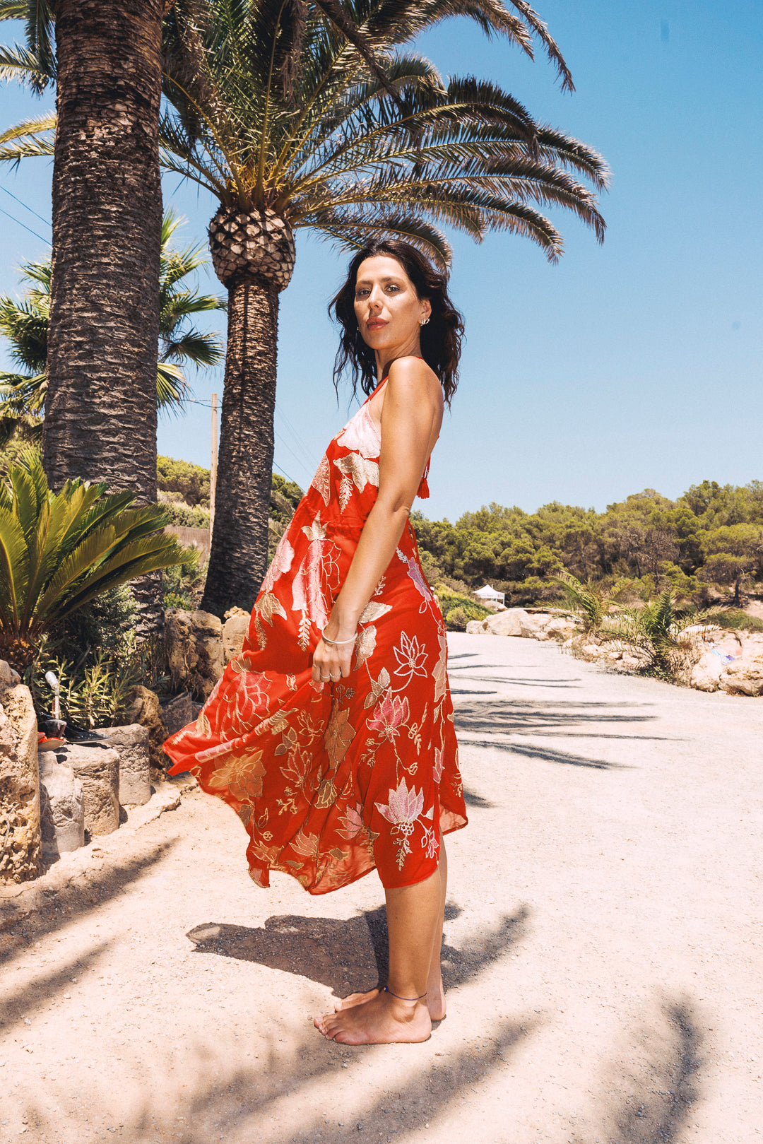 Ariella Maxi Dress — Scarlet Red