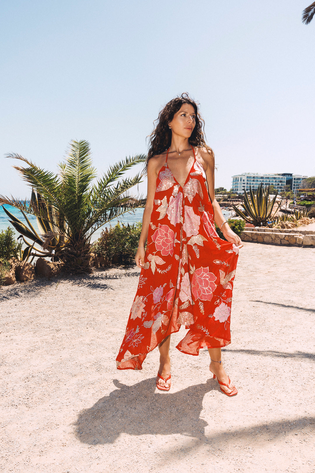 Ariella Maxi Dress — Scarlet Red
