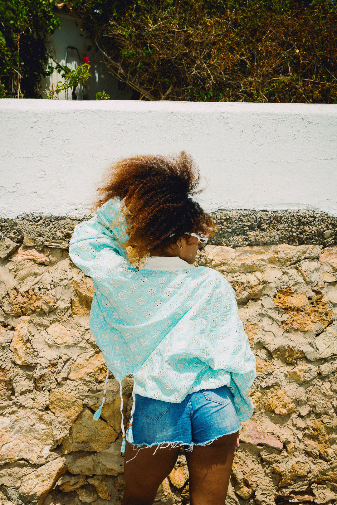 DION BOMBER JACKET BABY BLUE DIAMOND