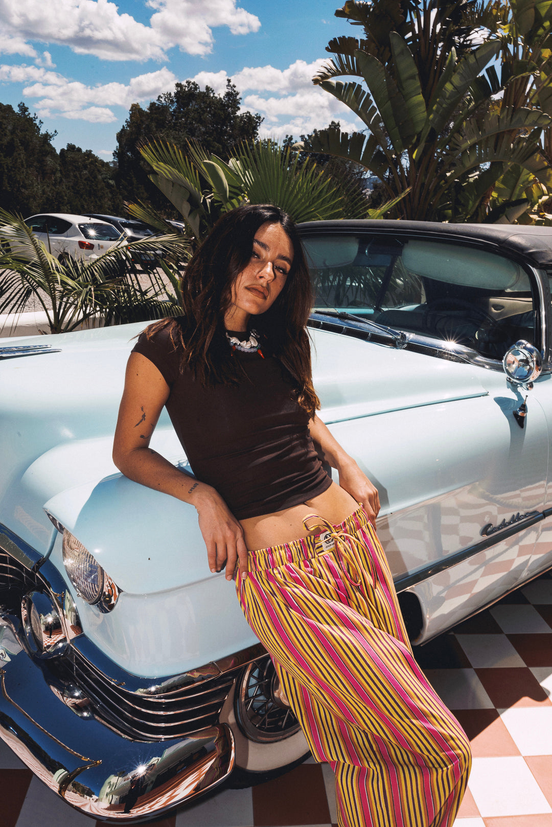 Cabana Stripe Pants - Yellow and Pink