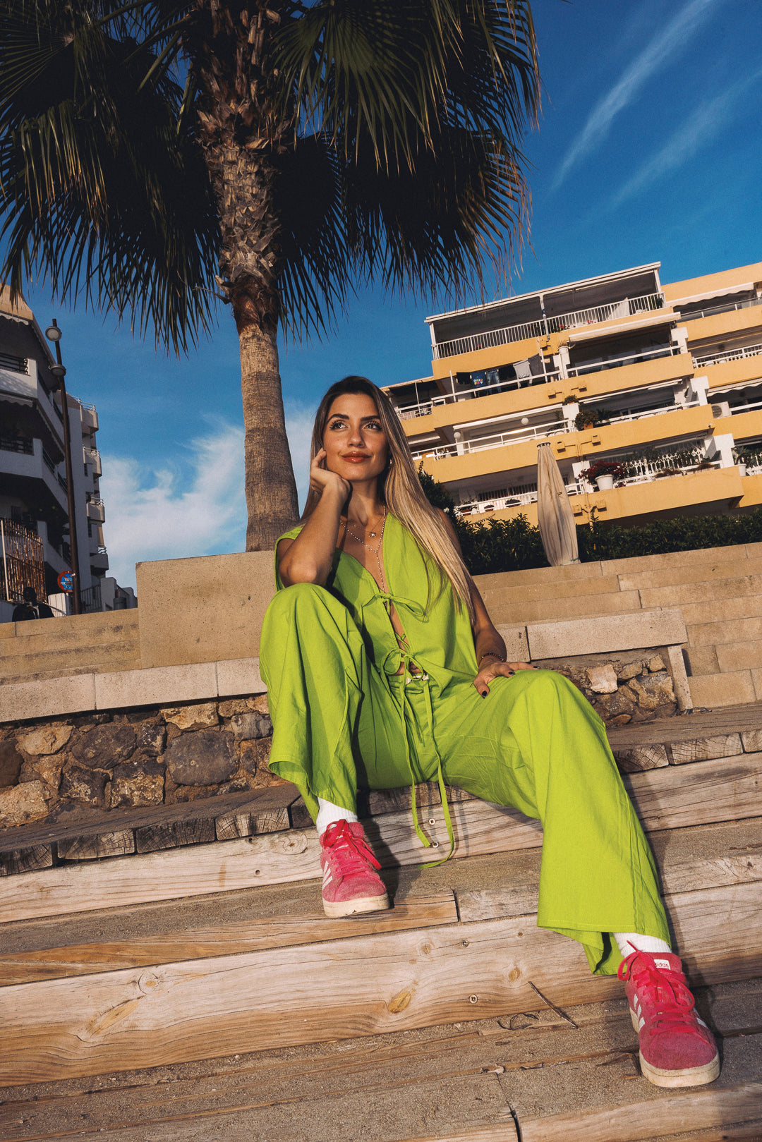 LIME Block Pants
