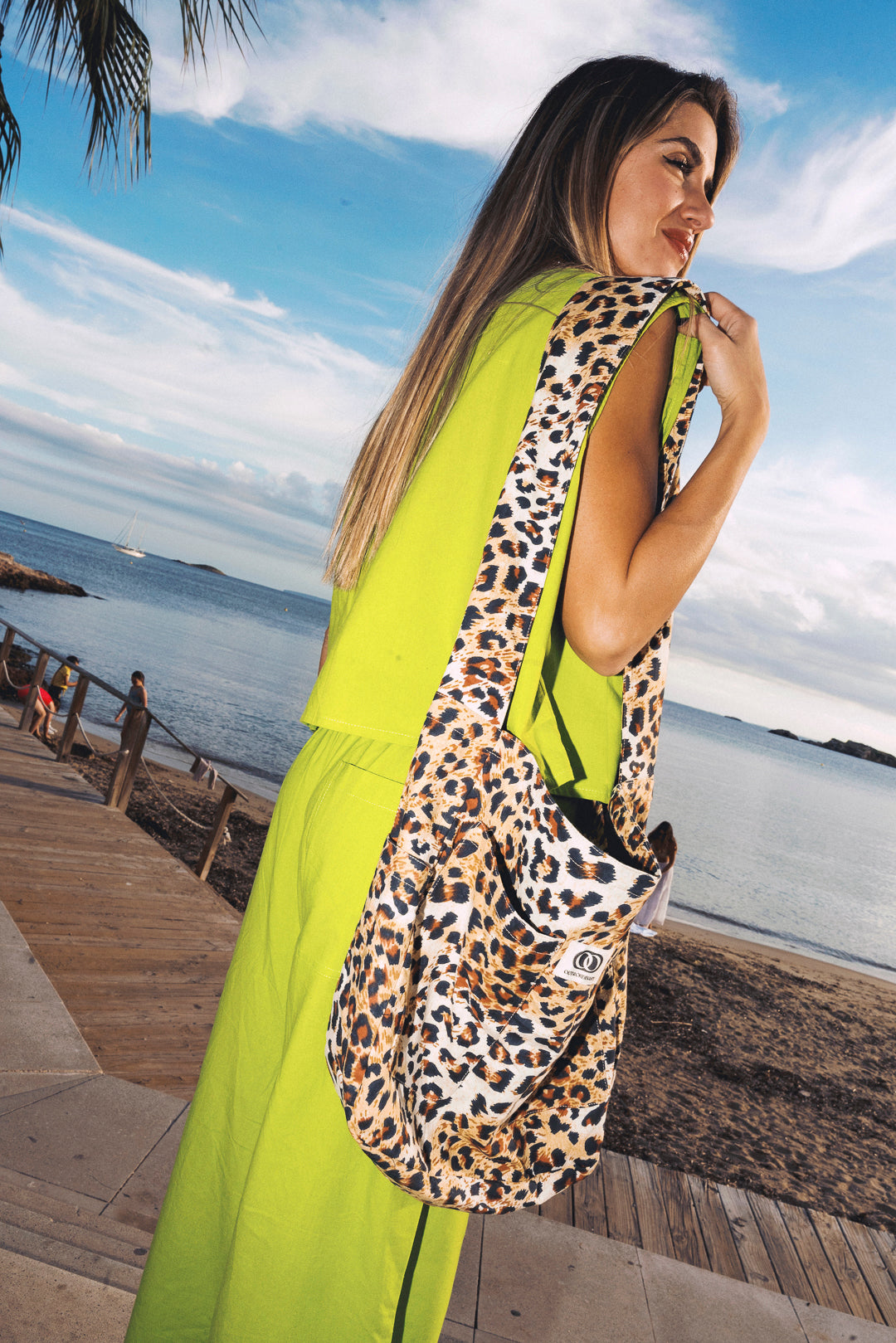 Nancy Tie top - Lime Green