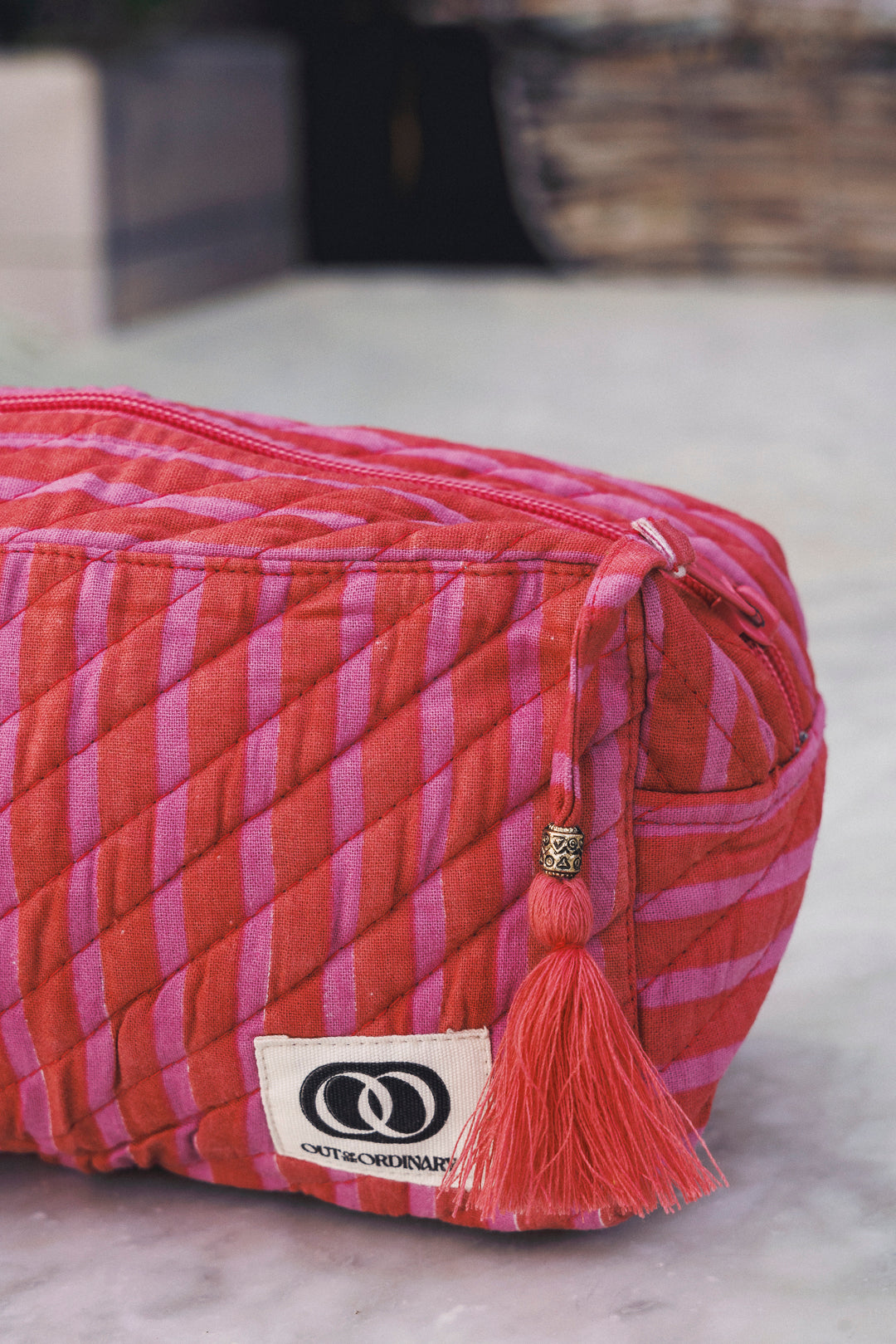 Makeup Case - pink Stripe