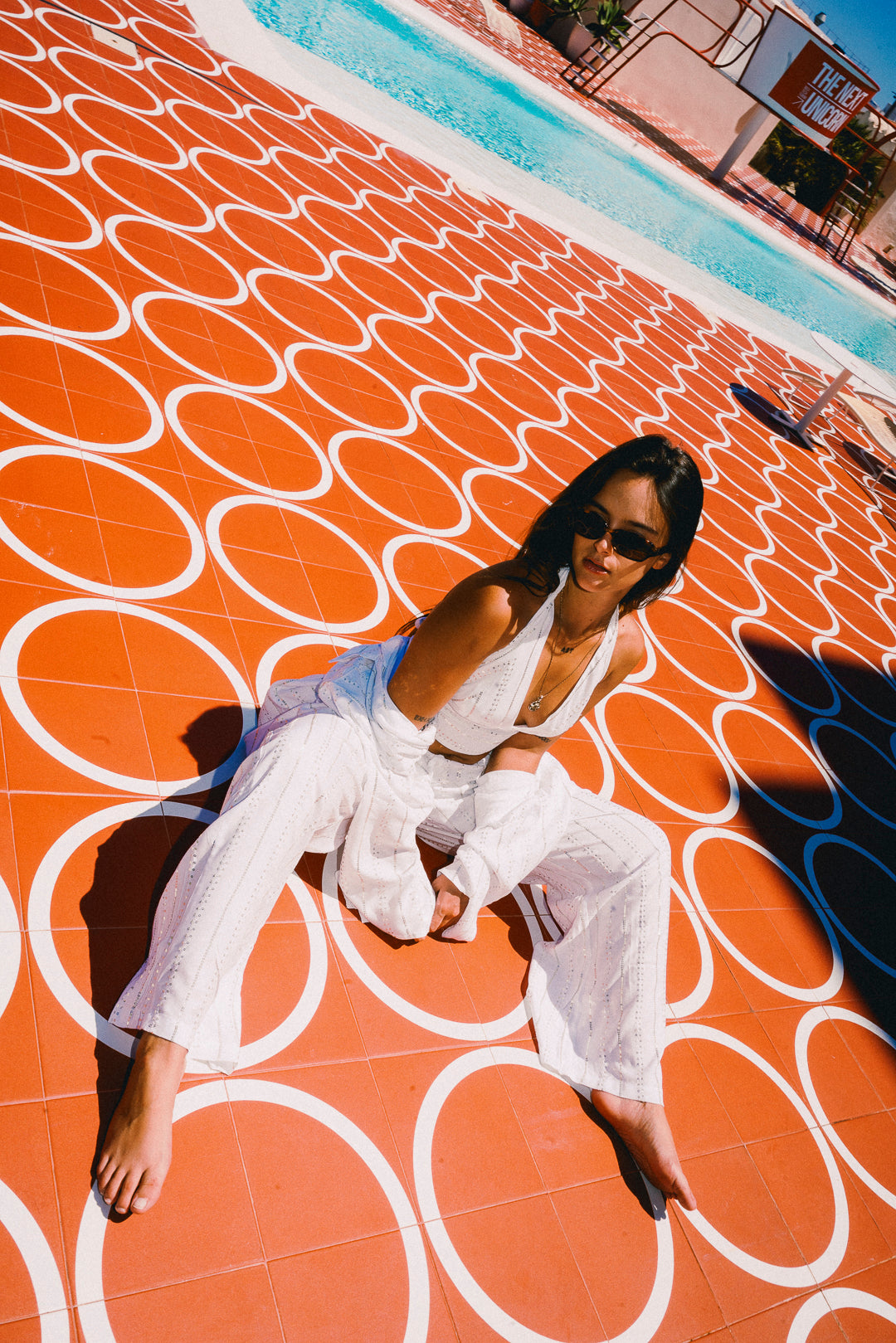'BLANCA ' LOUNGE SET Crop Top - White