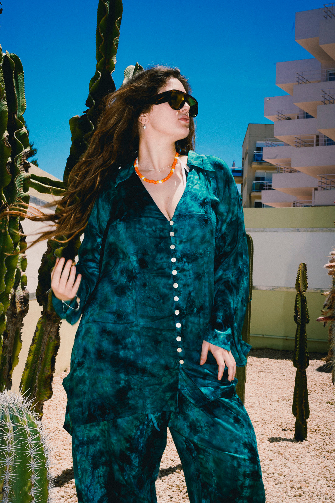 'MERA ' LOUNGE SET Trousers - Teal