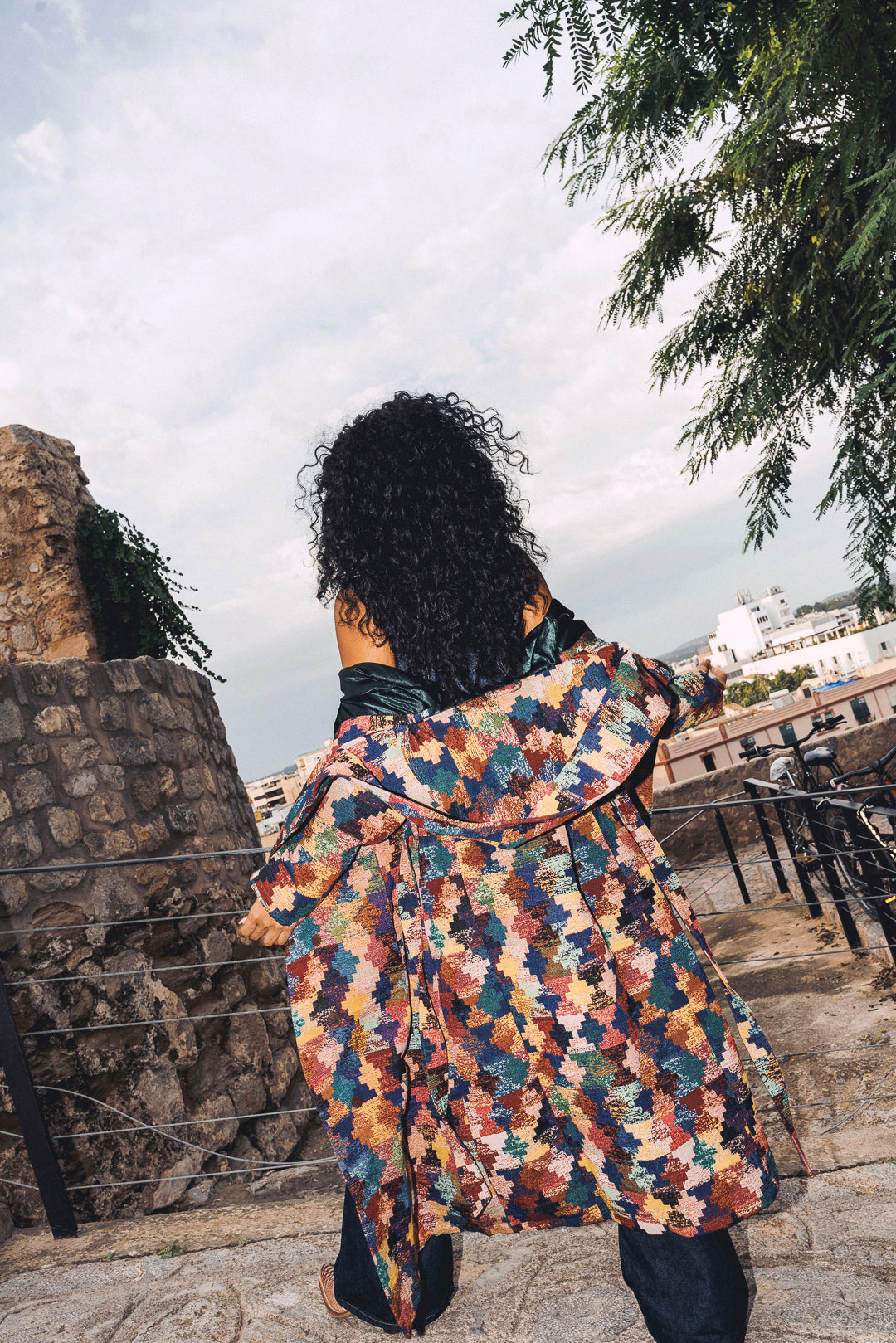 AZTI Woven Long Coat- Puzzle