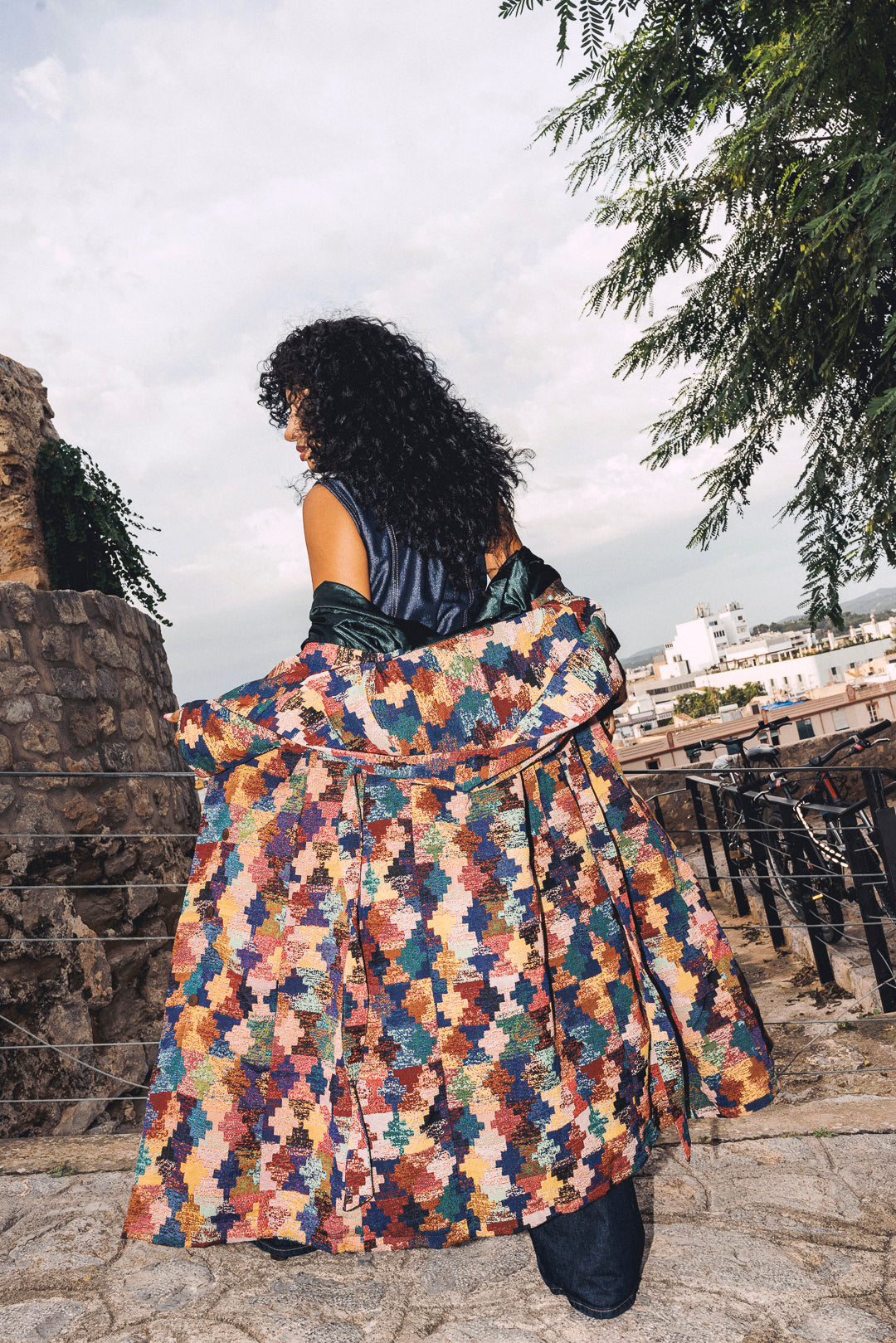 AZTI Woven Long Coat- Puzzle