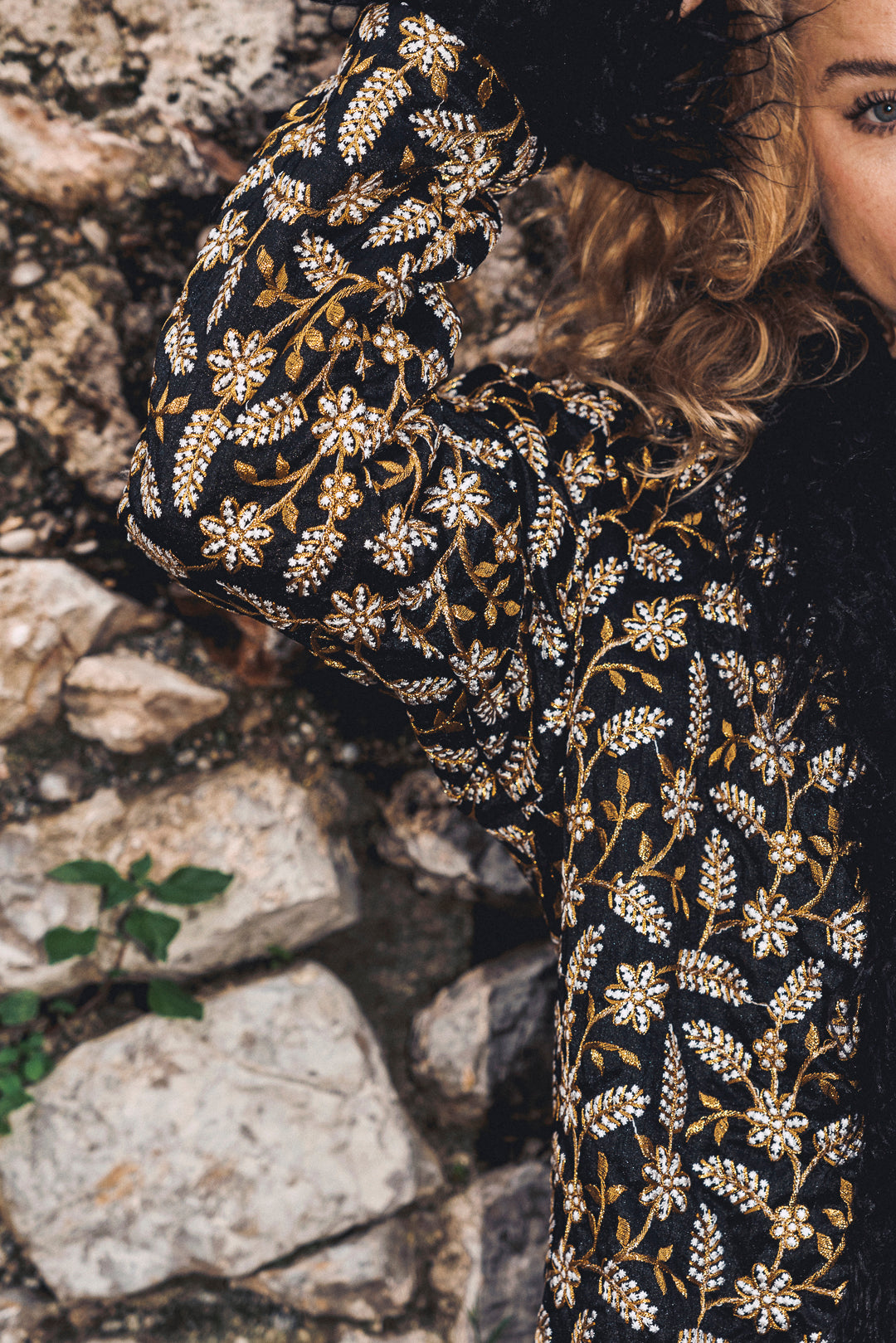 NIGELA Penny Lane Afghan Coat Black Fur